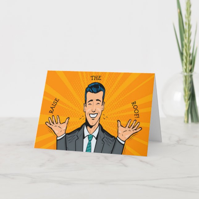 Cartão de Aniversário do Partido Humor Hilário Eng (Frente)