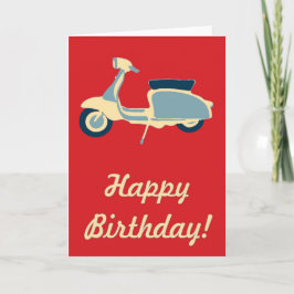 Cartão de Aniversário do Patinete Retroativo Verme
