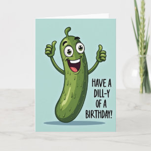 Cartão de Aniversário do Pepino Alegre