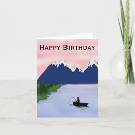 Cartão de Aniversário do Pescador para Homens