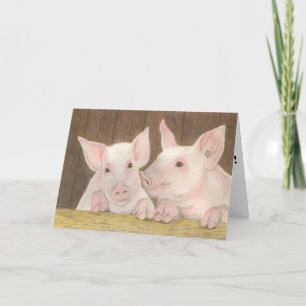 Cartão de Aniversário do Piglets