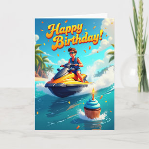 Cartão de Aniversário do Piloto Vibrante