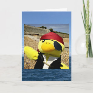 Cartão de aniversário do Pirata Danny Duck