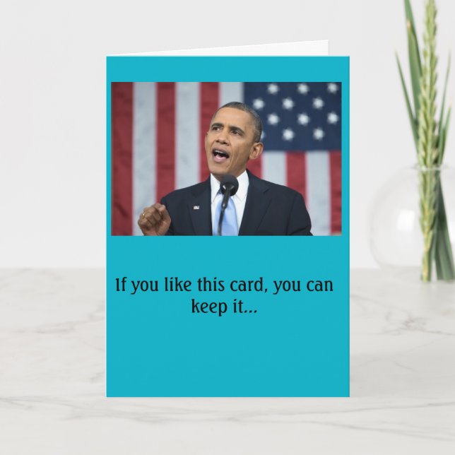 Cartão de aniversário do presidente Obama (Frente)