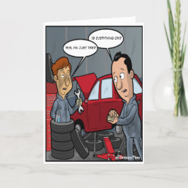 Cartão de Aniversário do Punny Cansado