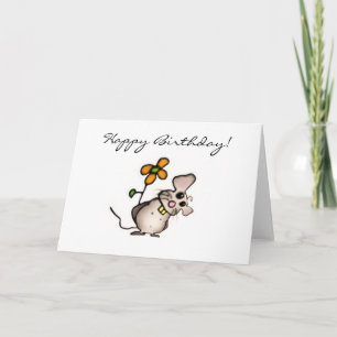 Cartão de Aniversário do Rato