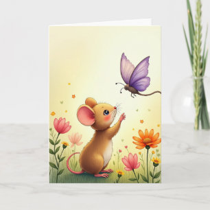 Cartão de Aniversário do Rato Caprichoso