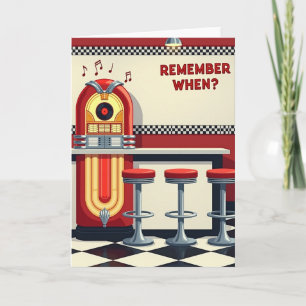 Cartão de Aniversário do Retro Diner