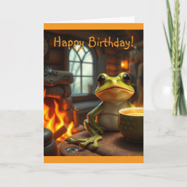 Cartão de Aniversário do Sapo Cozy