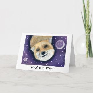 Cartão de Aniversário do Space Fox