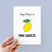 Cartão de Aniversário do Sqeze Pun Principal Engra