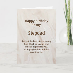 Cartão de Aniversário do Stepdad