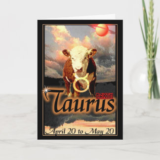 Cartão de aniversário do Taurus