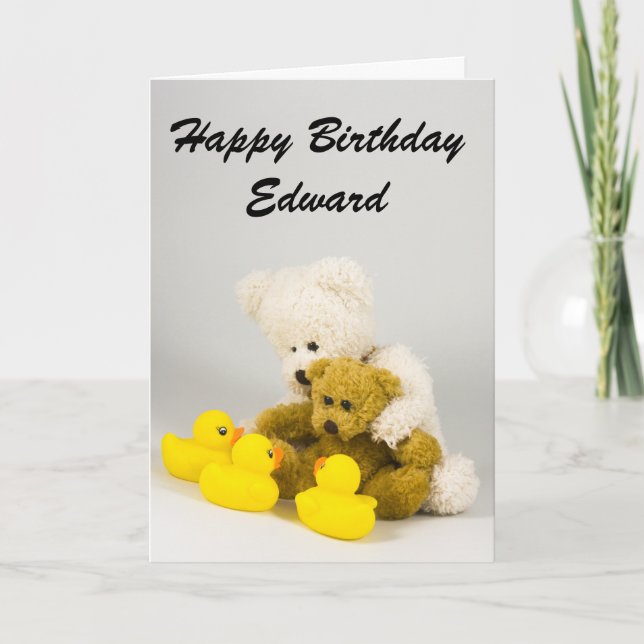 Cartão de Aniversário do Ted e dos Patos (Frente)
