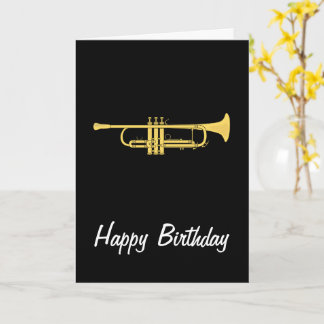 Cartão de Aniversário do Tema de Música de Trompet