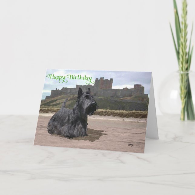 Cartão de Aniversário do Terrier Escocês (Frente)