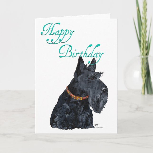 Cartão de Aniversário do Terrier Escocês (Frente)