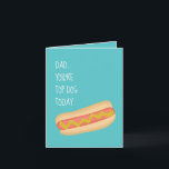 Cartão de aniversário do Top Dog Hotdog PAI<br><div class="desc">design de ilustração de cachorro-quente</div>