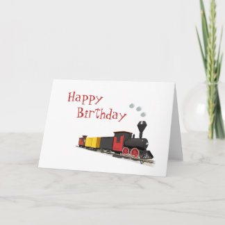 Cartão de aniversário do trem do brinquedo