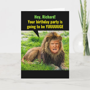 Cartão de Aniversário do Trump Divertido O Rei Men
