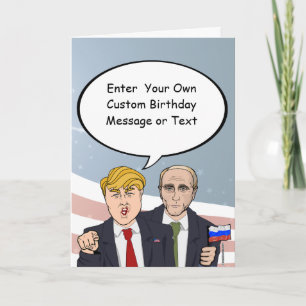 Cartão de Aniversário do Trump Putin - Personalize