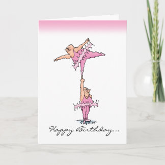 Cartão de Aniversário do Tutu Cara Rosa Engraçado