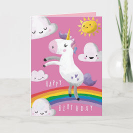 Cartão de Aniversário do Unicorn
