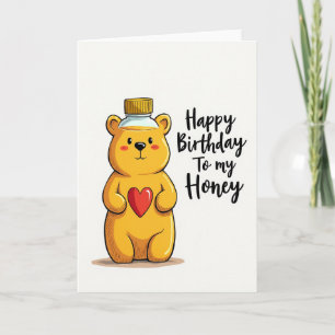 Cartão de Aniversário do Urso Amigável