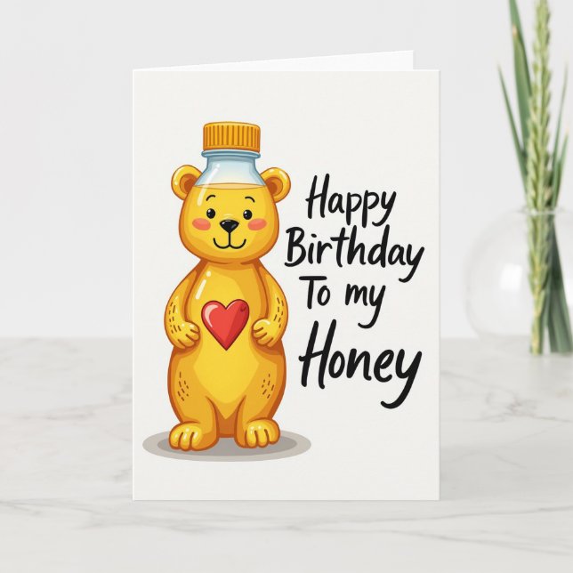 Cartão de Aniversário do Urso Caprichoso (Frente)