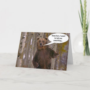 Cartão de Aniversário do Urso Engraçado