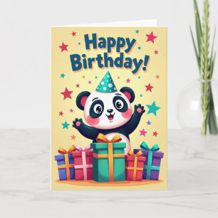 Cartão de Aniversário do Urso Jubiloso