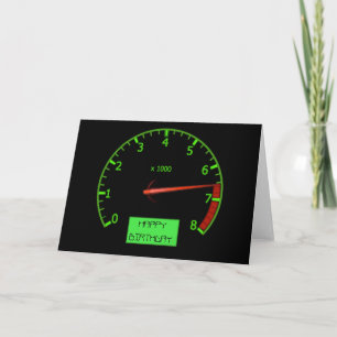 Cartão de Aniversário do Ventilador do Carro de Co