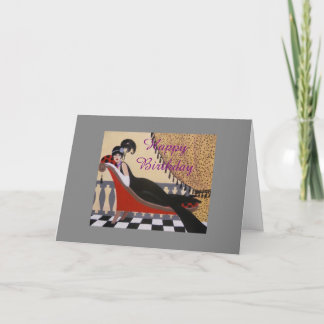 Cartão de aniversário do vintage