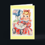 Cartão de aniversário do vintage do miúdo<br><div class="desc">Verdadeiramente original e original,  o cartão de aniversário deste miúdo do vintage surpreenderá e satisfará todos!</div>