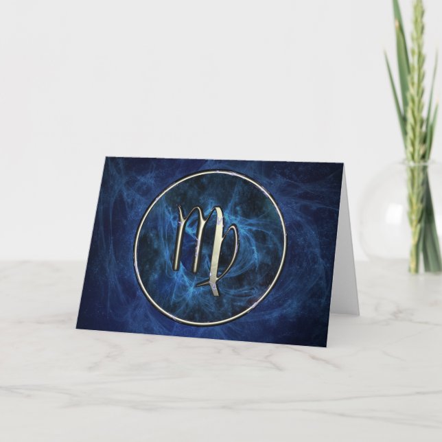 Cartão de aniversário do Virgo (Frente)