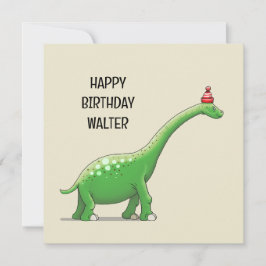 Cartão de Aniversário do Walter o Dinossauro
