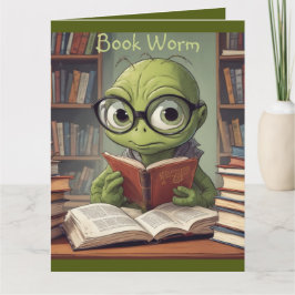 Cartão de Aniversário do Worm Book