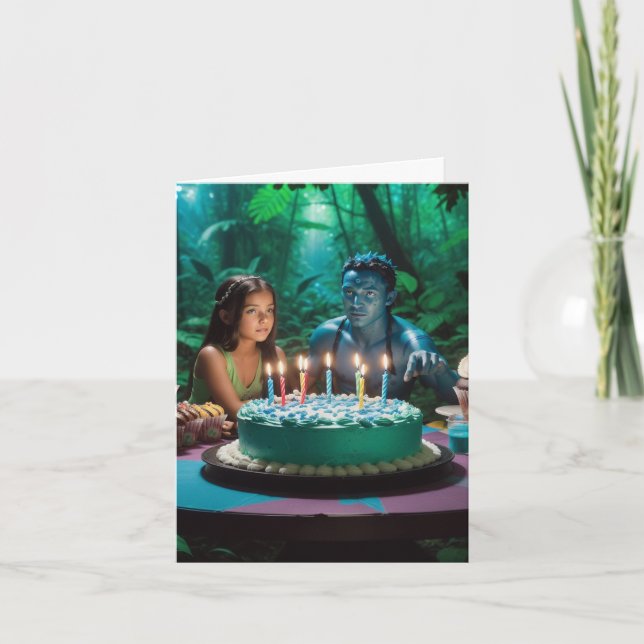 Cartão de Aniversário Dobrável (Frente)