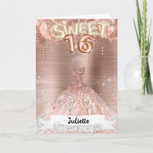 Cartão de Aniversário Doce 16