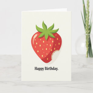 Cartão de Aniversário Doce Fruta Vermelha