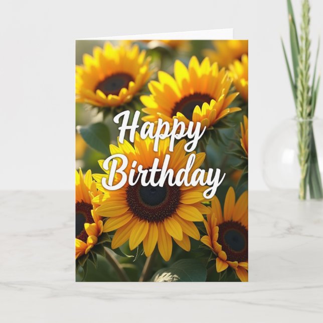 Cartão de Aniversário Doce Iluminado pelo Sol (Frente)