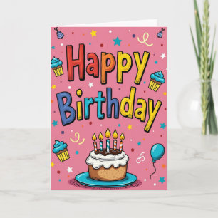 Cartão de Aniversário Doce Tratamento
