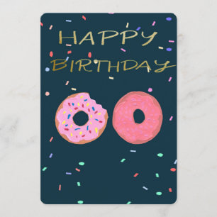 Cartão de Aniversário Donut.