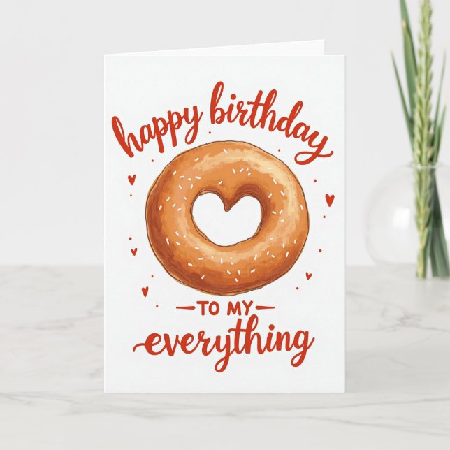 Cartão de Aniversário Donut Querido (Frente)