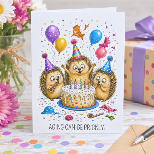 Cartão de Aniversário doouriço-cacheiro Envelhecen