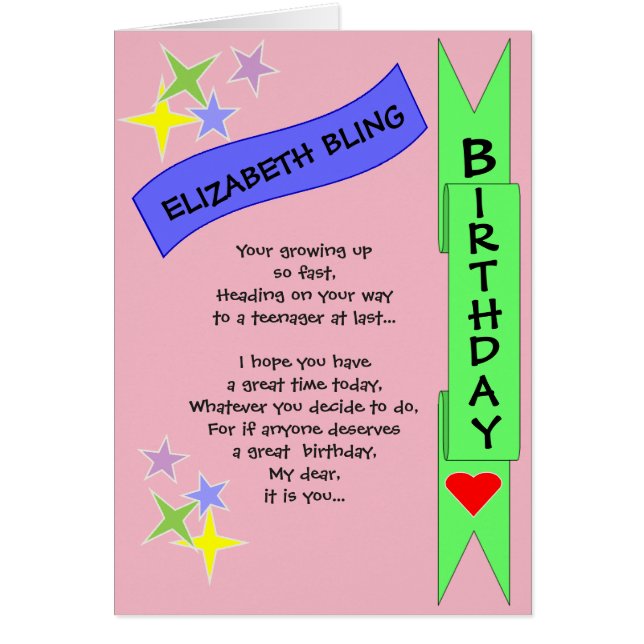 Cartão de aniversário dos adolescentes (Frente)