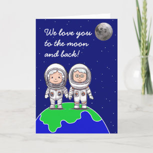 Cartão de aniversário dos Avós Astronautas de Jo I
