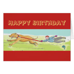 Cartão de aniversário dos walkies de great dane