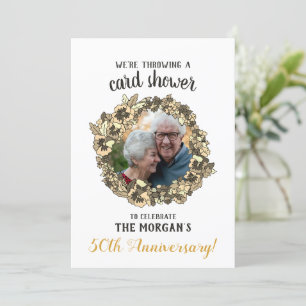 Cartão de Aniversário Dourado com Chuva de Confete