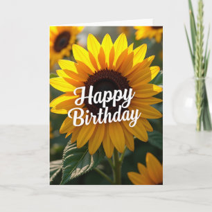 Cartão de Aniversário Dourado Doce